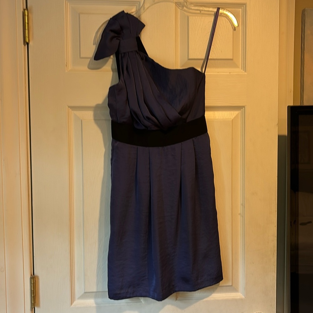 BCBGeneration one shoulder purple dress